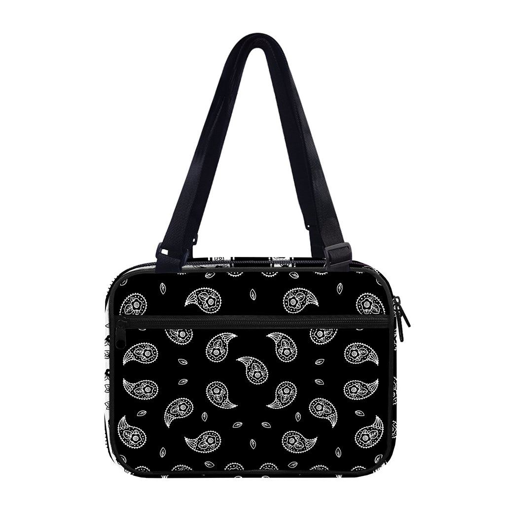 Black And White Bandana Print Double Strap Bible Bag
