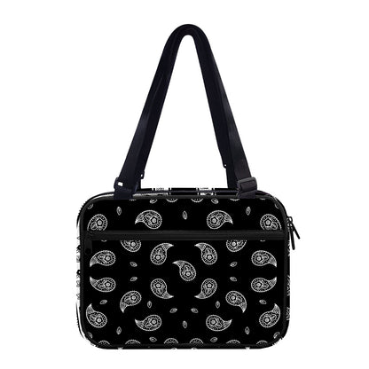 Black And White Bandana Print Double Strap Bible Bag