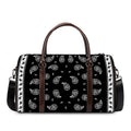 Black And White Bandana Print Duffel Bag