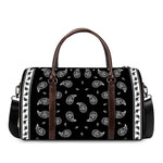 Black And White Bandana Print Duffle Bag