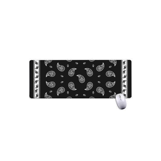 Black And White Bandana Print Extended Mouse Pad