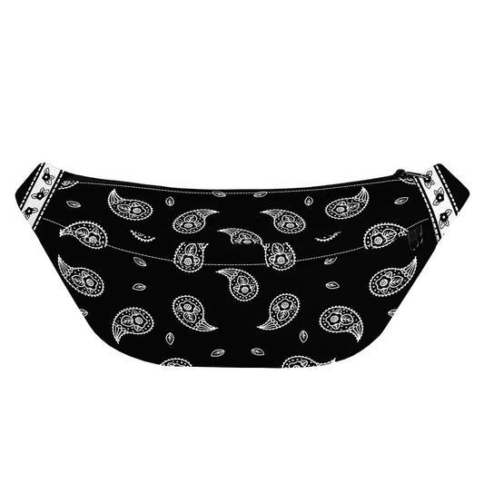 Black And White Bandana Print Fanny Pack