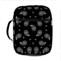 Black And White Bandana Print Front Pocket Bible Bag