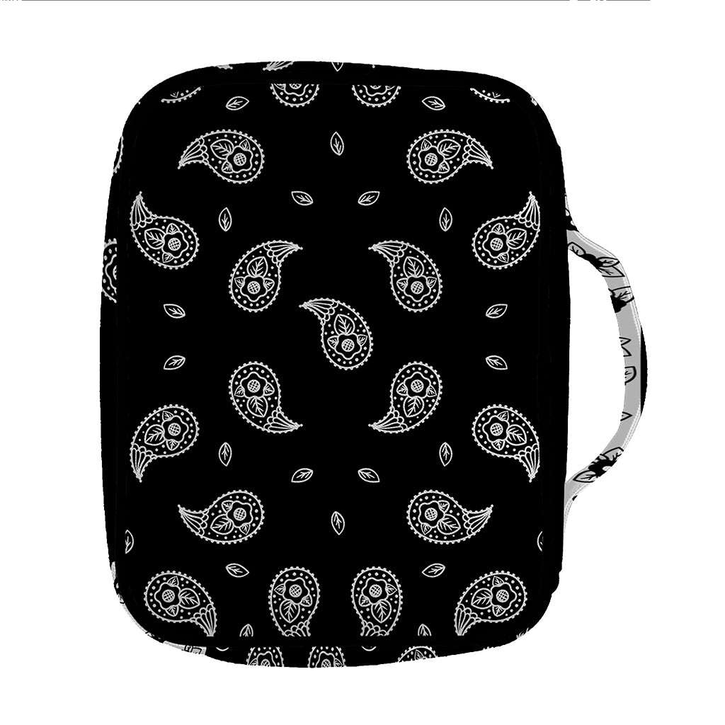 Black And White Bandana Print Front Pocket Bible Bag