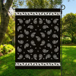Black And White Bandana Print Garden Flag
