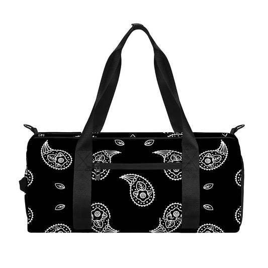 Black And White Bandana Print Gym Bag