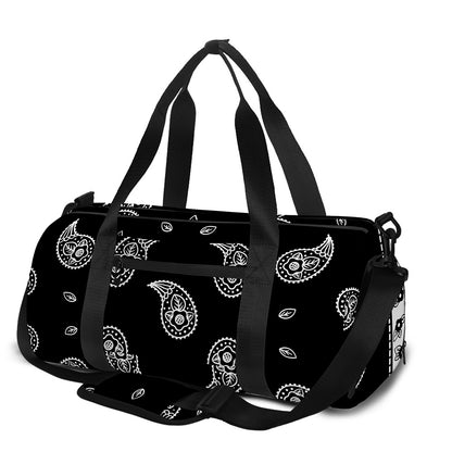 Black And White Bandana Print Gym Bag