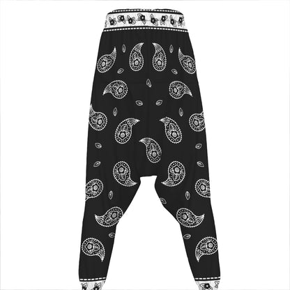 Black And White Bandana Print Hammer Pants