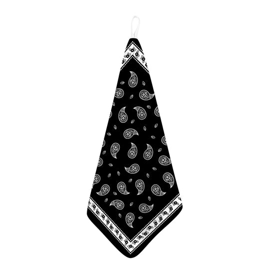 Black And White Bandana Print Hand Towel