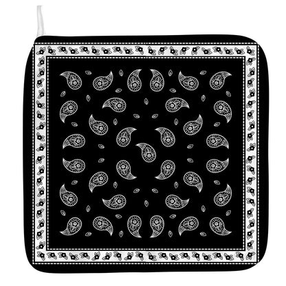 Black And White Bandana Print Hand Towel