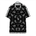 Black And White Bandana Print Hawaiian Shirt