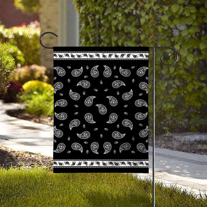 Black And White Bandana Print House Flag