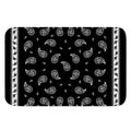 Black And White Bandana Print Indoor Door Mat