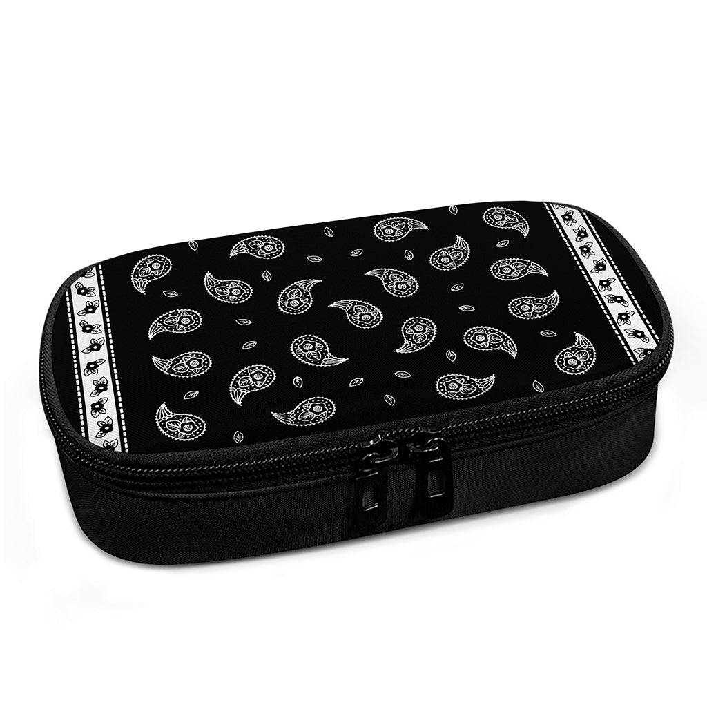 Black And White Bandana Print Insulin Cooler Travel Case