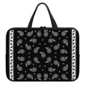 Black And White Bandana Print Laptop Sleeve With Handle
