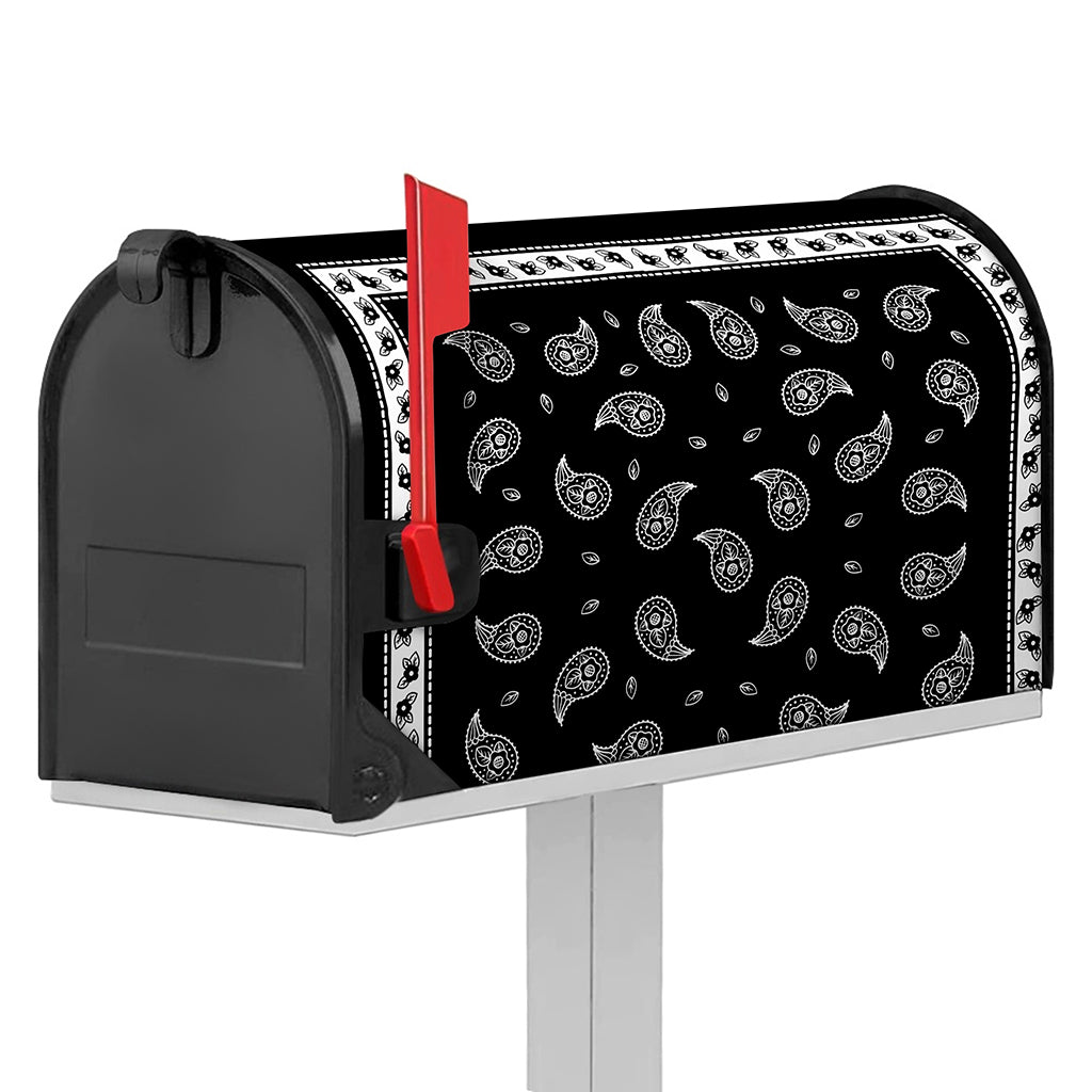 Black And White Bandana Print Mailbox Cover