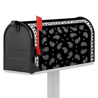 Black And White Bandana Print Mailbox Cover