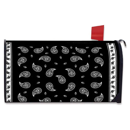Black And White Bandana Print Mailbox Cover