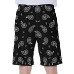 Black And White Bandana Print Men's Beach Shorts