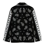 Black And White Bandana Print Men's Blazer