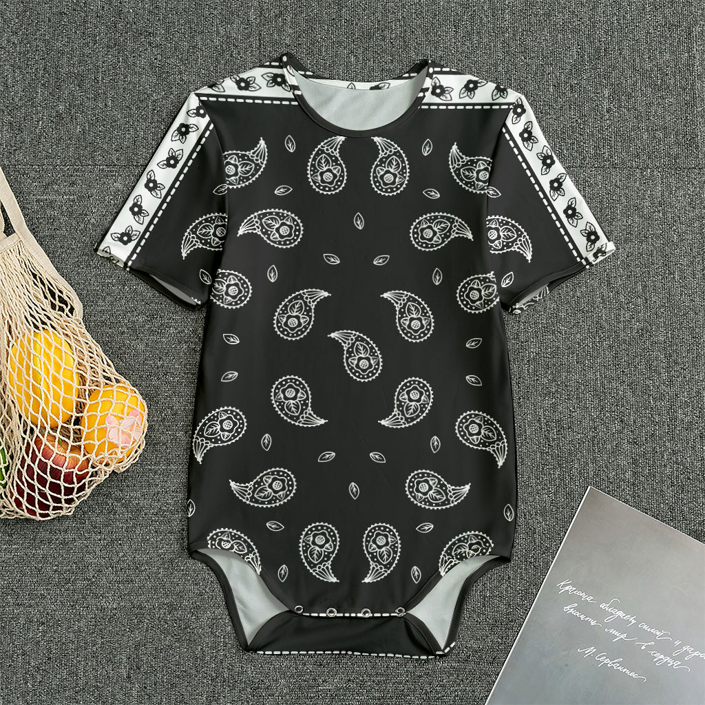 Black And White Bandana Print Men's Bodysuit
