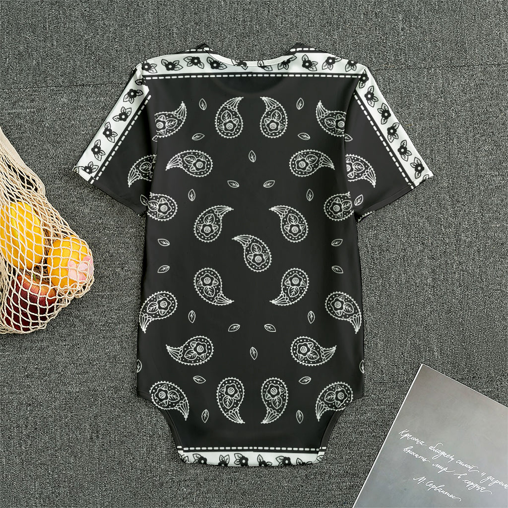Black And White Bandana Print Men's Bodysuit