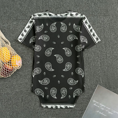 Black And White Bandana Print Men's Bodysuit