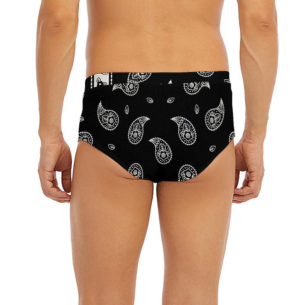 Black And White Bandana Print Men's Briefs