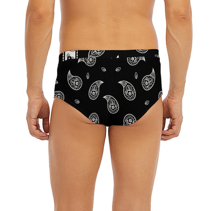 Black And White Bandana Print Men's Briefs
