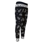 Black And White Bandana Print Men's Compression Pants