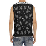 Black And White Bandana Print Men's Fitness Tank Top