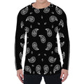 Black And White Bandana Print Men's Long Sleeve T-Shirt