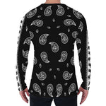 Black And White Bandana Print Men's Long Sleeve T-Shirt