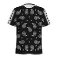 Black And White Bandana Print Men's Athletic T-Shirt