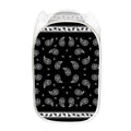 Black And White Bandana Print Mesh Laundry Hamper