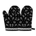 Black And White Bandana Print Oven Mitts
