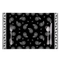 Black And White Bandana Print Placemat