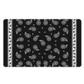 Black And White Bandana Print Polyester Doormat