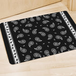 Black And White Bandana Print Polyester Doormat