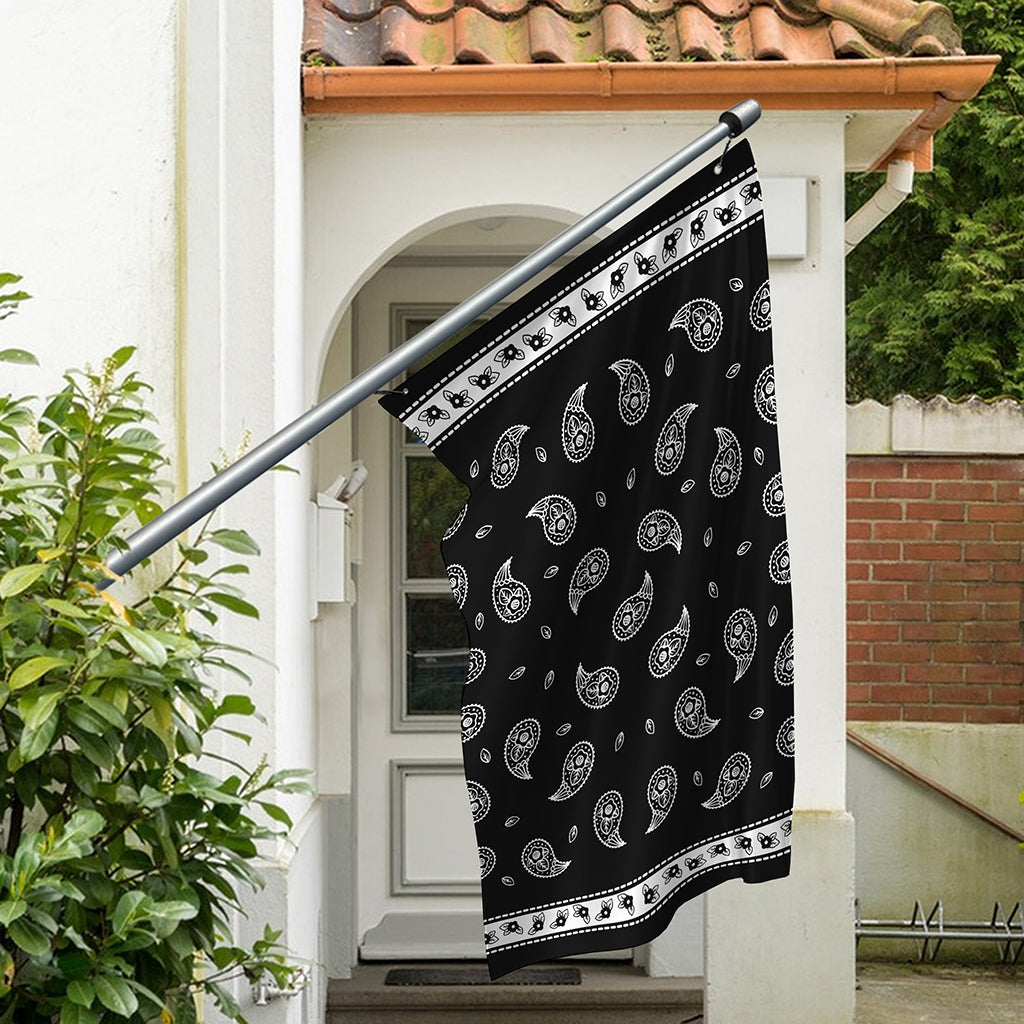 Black And White Bandana Print Polyester Flag