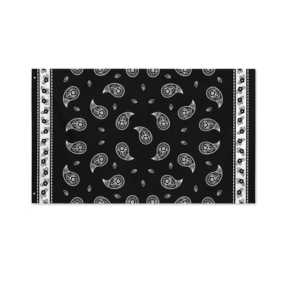 Black And White Bandana Print Polyester Flag