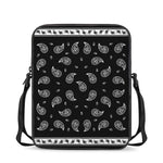 Black And White Bandana Print Rectangular Crossbody Bag