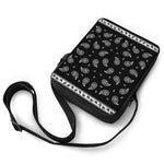 Black And White Bandana Print Rectangular Crossbody Bag