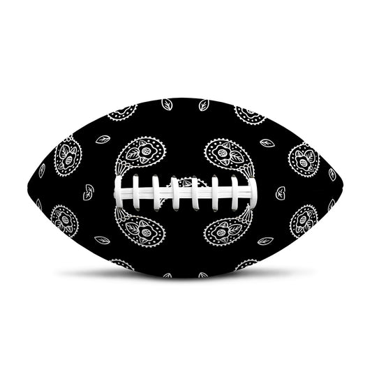 Black And White Bandana Print Rugby Ball