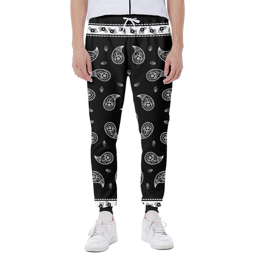 Black And White Bandana Print Scuba Joggers