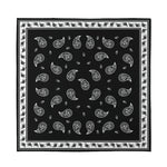 Black And White Bandana Print Silk Bandana