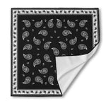 Black And White Bandana Print Silk Bandana