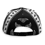 Black And White Bandana Print Snapback Cap