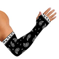 Black And White Bandana Print Sun Protection Arm Sleeves