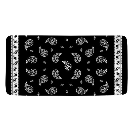 Black And White Bandana Print Towel